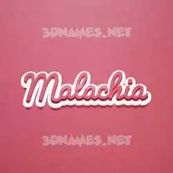 malachia in Red Scribble style - 3D name wallpaper