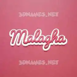 malagha in Red Scribble style - 3D name wallpaper