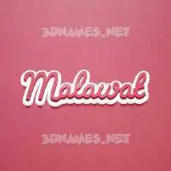 malawat in Red Scribble style - 3D name wallpaper