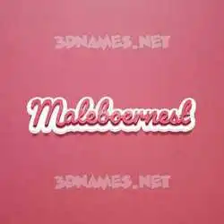 maleboernest in Red Scribble style - 3D name wallpaper