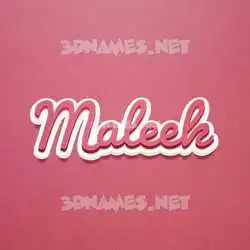 maleek in Red Scribble style - 3D name wallpaper