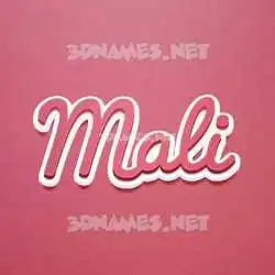 mali in Red Scribble style - 3D name wallpaper