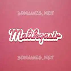 malikqasir in Red Scribble style - 3D name wallpaper