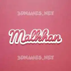 malkhan in Red Scribble style - 3D name wallpaper