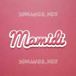 mamidi in Red Scribble style - 3D name wallpaper