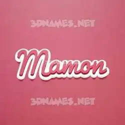 mamon in Red Scribble style - 3D name wallpaper