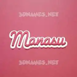 manasu in Red Scribble style - 3D name wallpaper