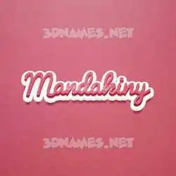 mandakiny in Red Scribble style - 3D name wallpaper