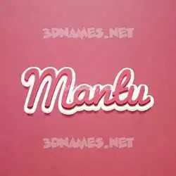 mantu in Red Scribble style - 3D name wallpaper