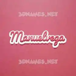 manuelvega in Red Scribble style - 3D name wallpaper