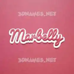 marbelly in Red Scribble style - 3D name wallpaper