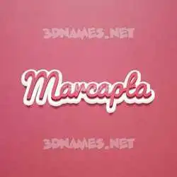 marcapta in Red Scribble style - 3D name wallpaper