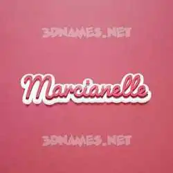 marcianelle in Red Scribble style - 3D name wallpaper