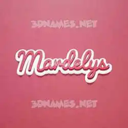 mardelys in Red Scribble style - 3D name wallpaper
