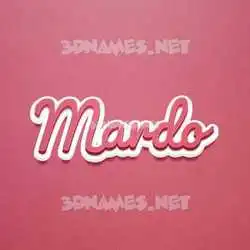 mardo in Red Scribble style - 3D name wallpaper