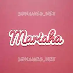 mariaha in Red Scribble style - 3D name wallpaper