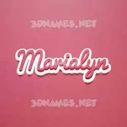 marialyn in Red Scribble style - 3D name wallpaper