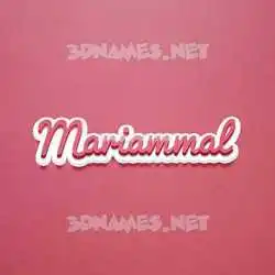mariammal in Red Scribble style - 3D name wallpaper