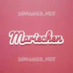 mariechen in Red Scribble style - 3D name wallpaper