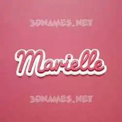 marielle in Red Scribble style - 3D name wallpaper