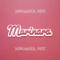 marinara in Red Scribble style - 3D name wallpaper