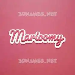 marioomy in Red Scribble style - 3D name wallpaper