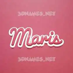 maris in Red Scribble style - 3D name wallpaper
