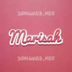 marisah in Red Scribble style - 3D name wallpaper
