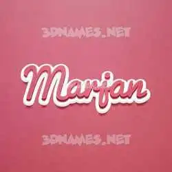 marjan in Red Scribble style - 3D name wallpaper