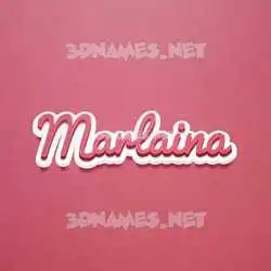 marlaina in Red Scribble style - 3D name wallpaper