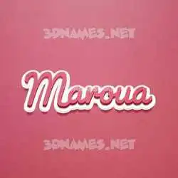maroua in Red Scribble style - 3D name wallpaper