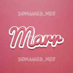 marr in Red Scribble style - 3D name wallpaper