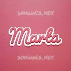 marta in Red Scribble style - 3D name wallpaper