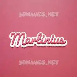 martinius in Red Scribble style - 3D name wallpaper