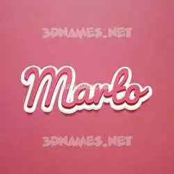 marto in Red Scribble style - 3D name wallpaper
