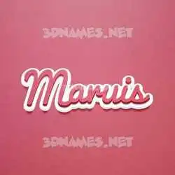 maruis in Red Scribble style - 3D name wallpaper