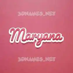 maryana in Red Scribble style - 3D name wallpaper