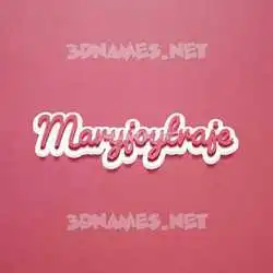 maryjoytraje in Red Scribble style - 3D name wallpaper
