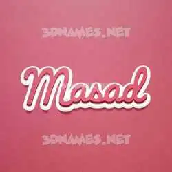 masad in Red Scribble style - 3D name wallpaper