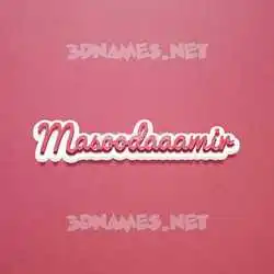 masoodaaamir in Red Scribble style - 3D name wallpaper