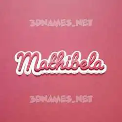 mathibela in Red Scribble style - 3D name wallpaper