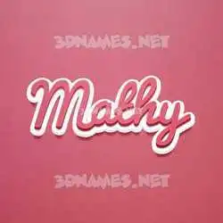 mathy in Red Scribble style - 3D name wallpaper