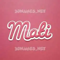 mati in Red Scribble style - 3D name wallpaper