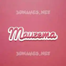 mauzema in Red Scribble style - 3D name wallpaper