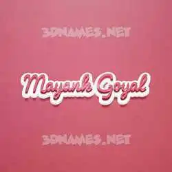 mayank goyal in Red Scribble style - 3D name wallpaper
