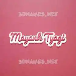 mayank tyagi in Red Scribble style - 3D name wallpaper