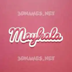 maykala in Red Scribble style - 3D name wallpaper