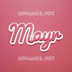 mayr in Red Scribble style - 3D name wallpaper