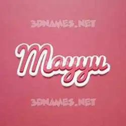 mayyu in Red Scribble style - 3D name wallpaper