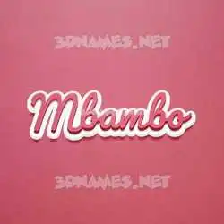 mbambo in Red Scribble style - 3D name wallpaper
